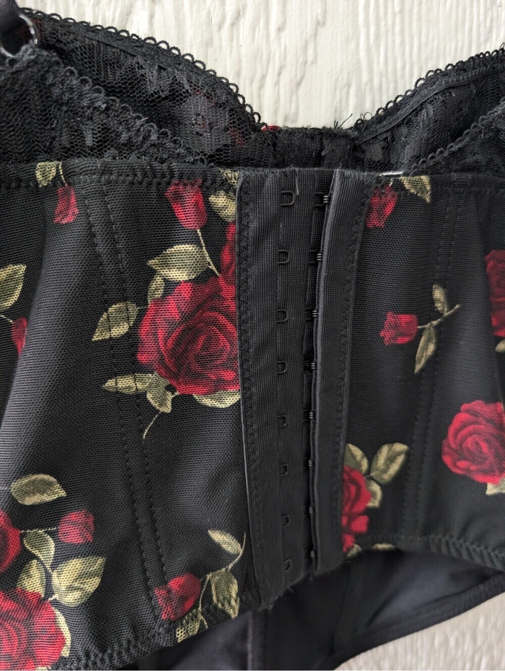 Garage Floral Roses Bustier Cami Corset Y2K Whimsigoth Dark Romance Punk Size XS - Picture 7 of 8